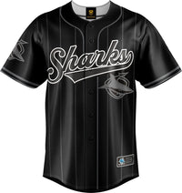 Cronulla Sharks 2025 NRL Mens Blackout Baseball Shirt