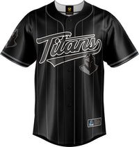 Gold Coast Titans 2025 NRL Mens Blackout Baseball Shirt