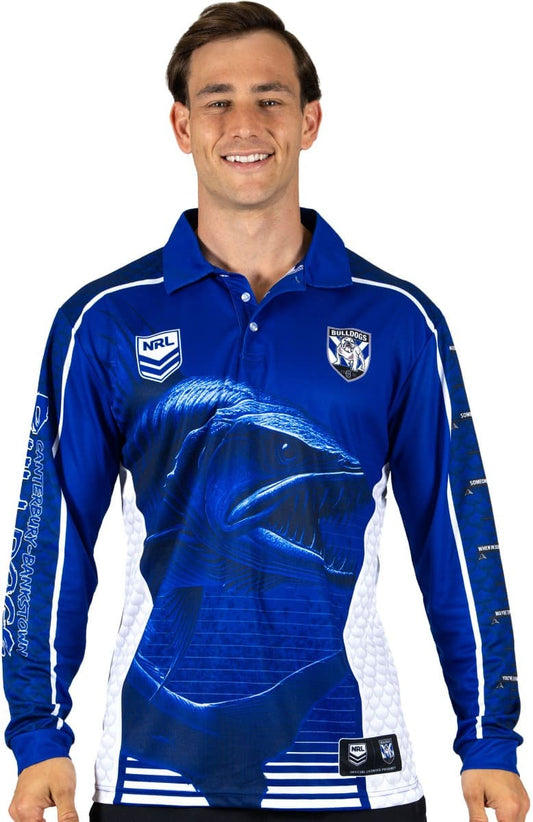 Canterbury Bulldogs 2025 NRL Mens Barracuda Fishing Shirt