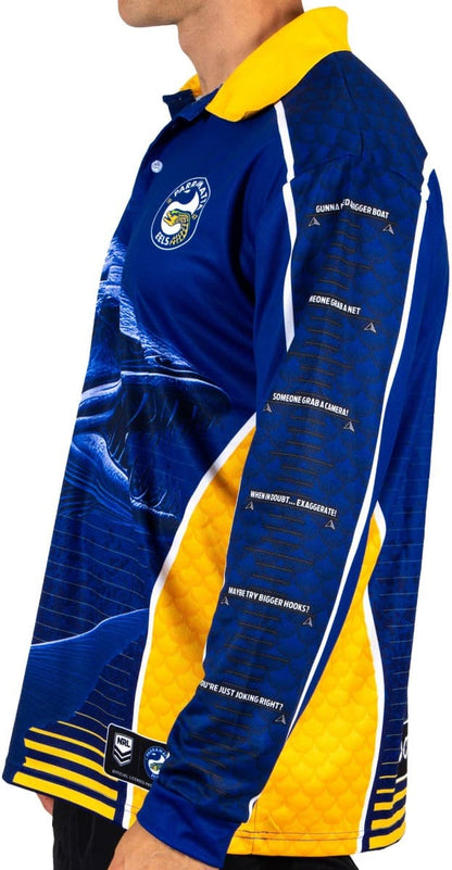 Parramatta Eels 2025 NRL Mens Barracuda Fishing Shirt