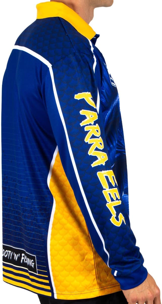 Parramatta Eels 2025 NRL Mens Barracuda Fishing Shirt