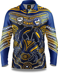 Parramatta Eels 2025 NRL Mens Karumba Indigenous Fishing Shirt