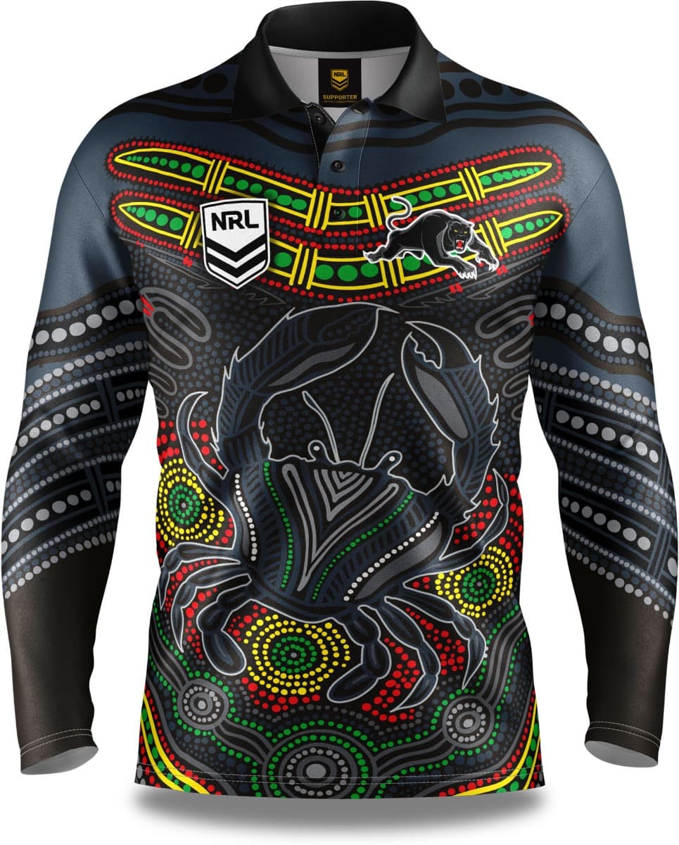 Penrith Panthers 2025 NRL Mens Karumba Indigenous Fishing Shirt
