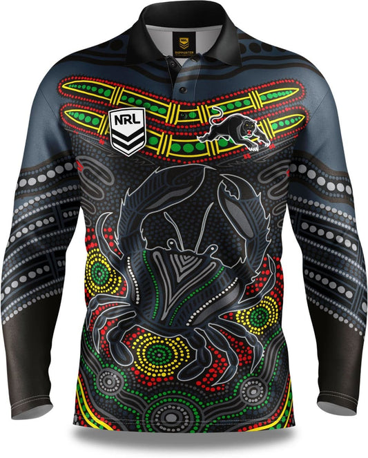 Penrith Panthers 2025 NRL Mens Karumba Indigenous Fishing Shirt