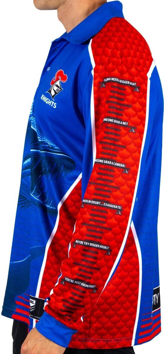 Newcastle Knights 2025 NRL Mens Barracuda Fishing Shirt