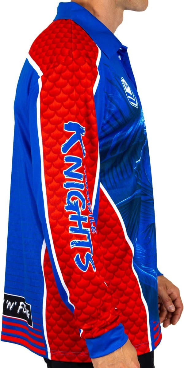 Newcastle Knights 2025 NRL Mens Barracuda Fishing Shirt