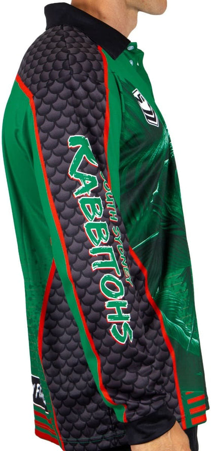 South Sydney Rabbitohs 2025 NRL Mens Barracuda Fishing Shirt