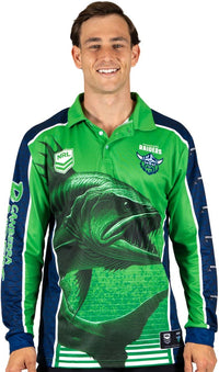 Canberra Raiders 2025 NRL Mens Barracuda Fishing Shirt
