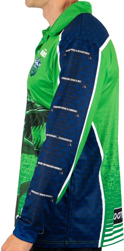 Canberra Raiders 2025 NRL Mens Barracuda Fishing Shirt