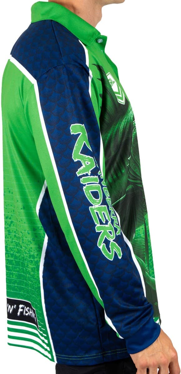 Canberra Raiders 2025 NRL Mens Barracuda Fishing Shirt