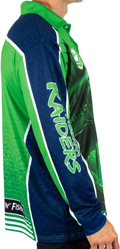 Canberra Raiders 2025 NRL Mens Barracuda Fishing Shirt