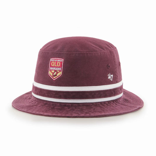 QLD Maroons State of Origin '47 Striped Bucket Hat