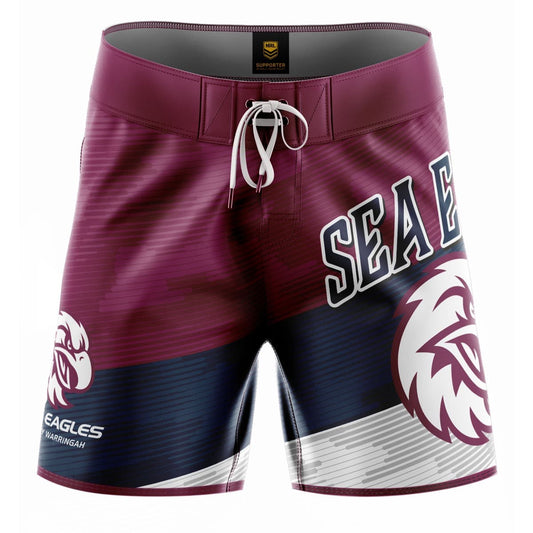 Manly Sea Eagles 2025 NRL Mens Barrel Board Shorts