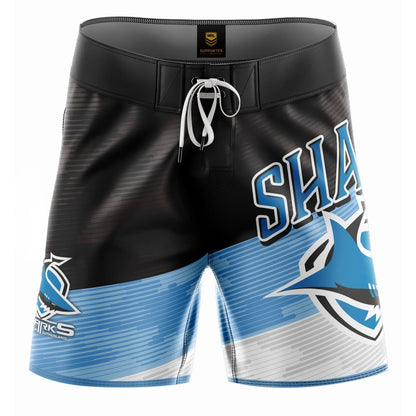 Cronulla Sharks NRL Mens Barrel Board Shorts