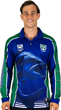 New Zealand Warriors 2025 NRL Mens Barracuda Fishing Shirt