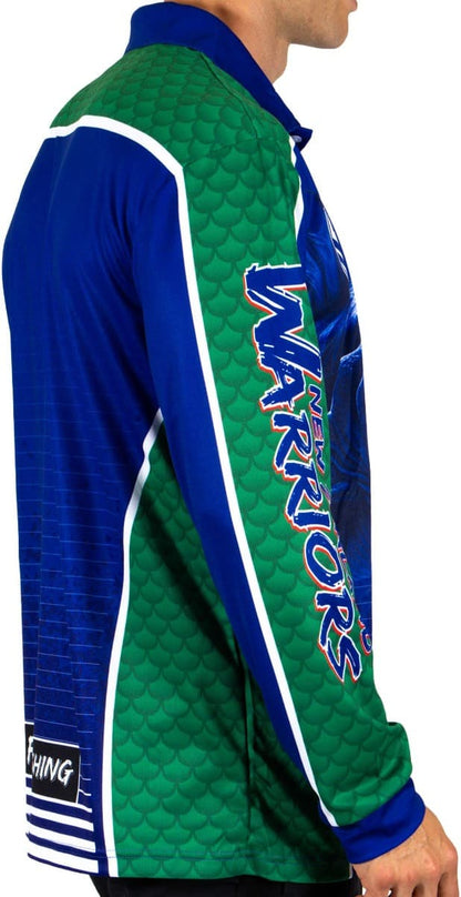 New Zealand Warriors 2025 NRL Mens Barracuda Fishing Shirt