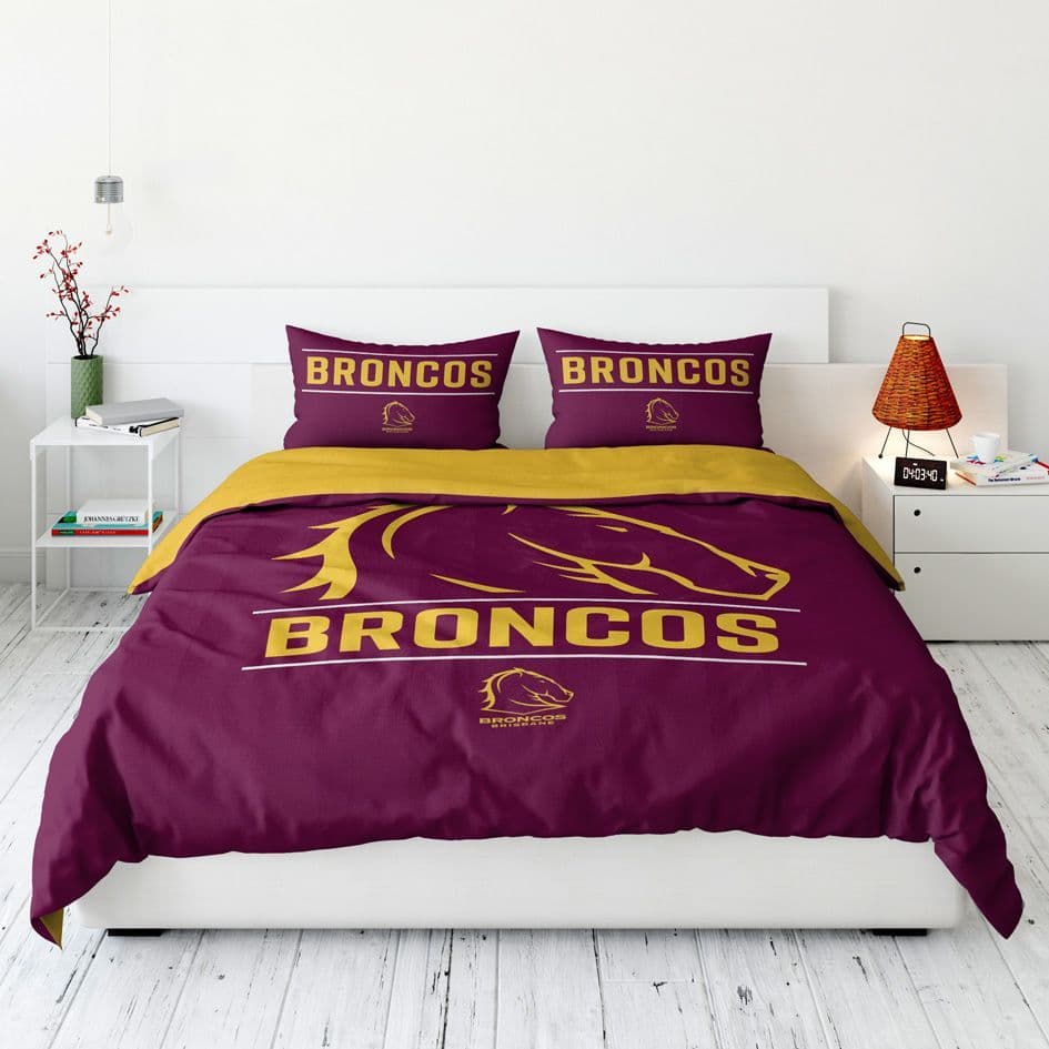 Brisbane Broncos 2025 NRL King Quilt Set
