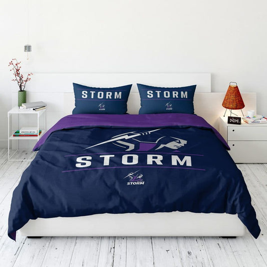Melbourne Storm 2025 NRL Double Quilt Set