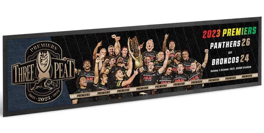 Penrith Panthers 2023 NRL Premiers Team Bar Runner
