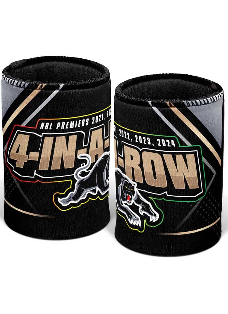 Penrith Panthers 2024 NRL Premiers 4 IN A ROW Can Cooler