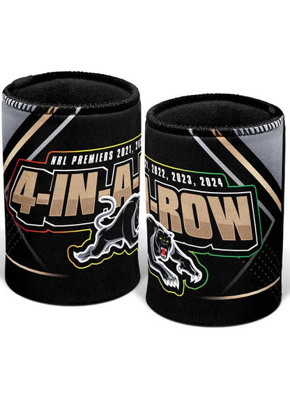 Penrith Panthers 2024 NRL Premiers 4 IN A ROW Can Cooler