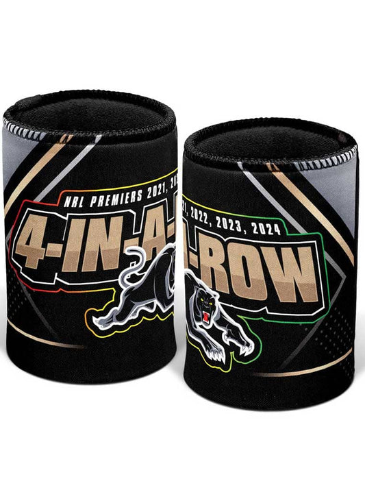 Penrith Panthers 2024 NRL Premiers 4 IN A ROW Can Cooler