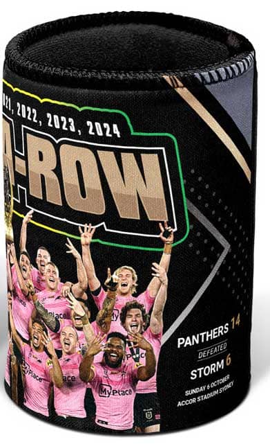 Penrith Panthers 2024 NRL Premiers Team Can Cooler *PRESALE Due Dec*