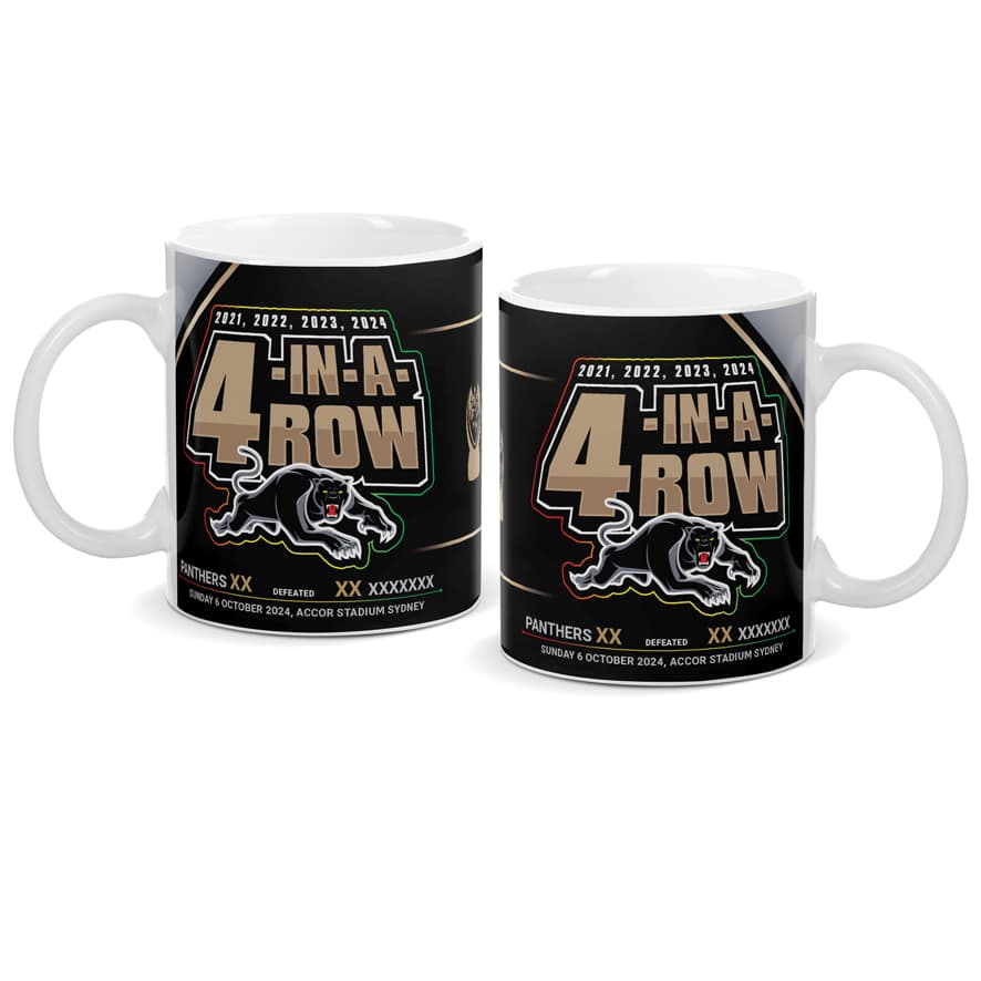 Penrith Panthers 2024 NRL Premiers 4 IN A ROW Premiership Mug