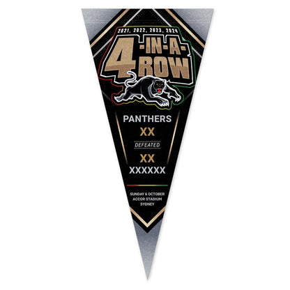 Penrith Panthers 2024 NRL Premiers Score Pennant