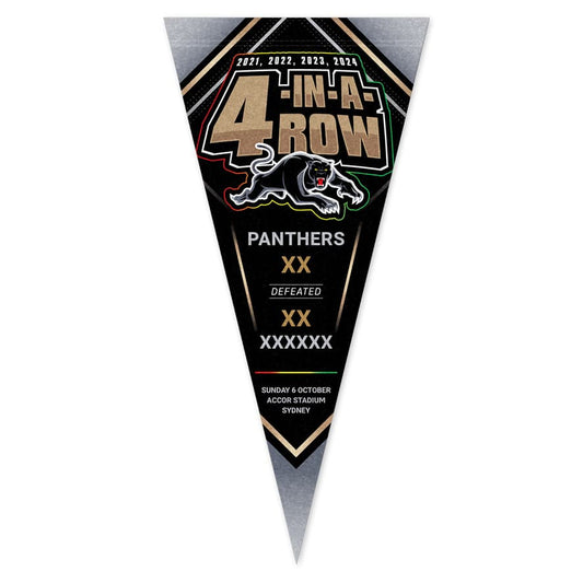 Penrith Panthers 2024 NRL Premiers Score Pennant