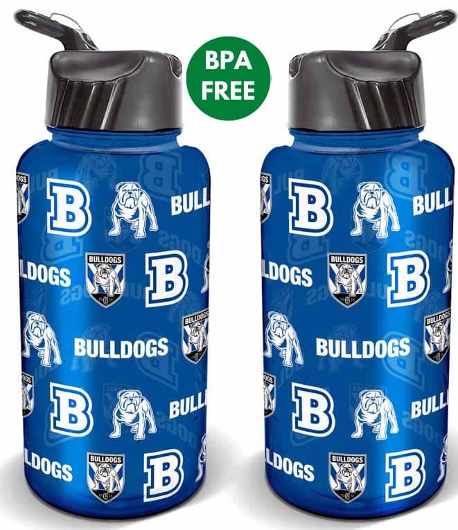 Canterbury Bulldogs NRL 1 Litre Flip Drink Bottle BPA Free