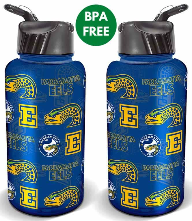 Parramatta Eels NRL 1 Litre Flip Drink Bottle BPA Free