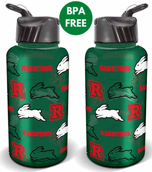 South Sydney Rabbitohs NRL 1 Litre Flip Drink Bottle BPA Free