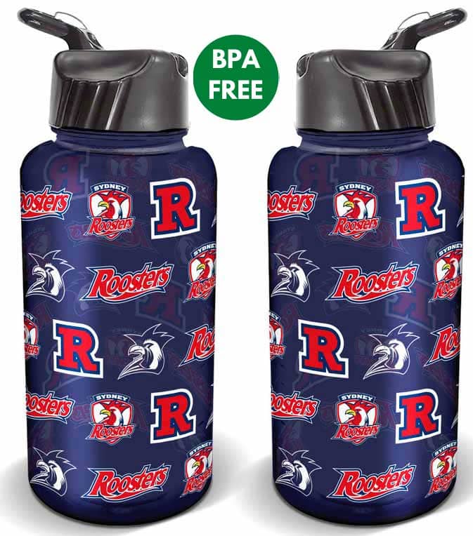 Sydney Roosters NRL 1 Litre Flip Drink Bottle BPA Free