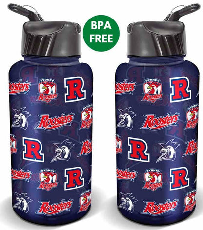 Sydney Roosters NRL 1 Litre Flip Drink Bottle BPA Free