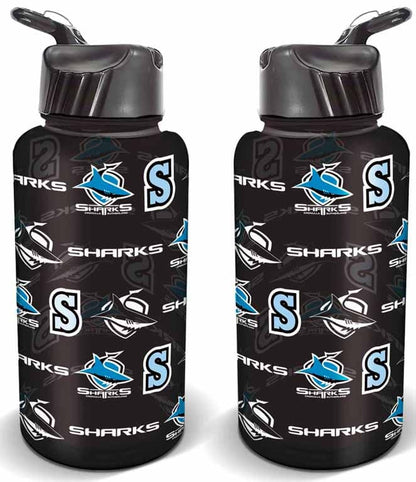 Cronulla Sharks NRL 1 Litre Flip Drink Bottle BPA Free