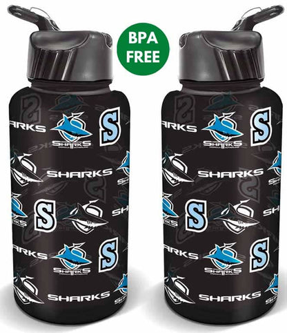 Cronulla Sharks NRL 1 Litre Flip Drink Bottle BPA Free