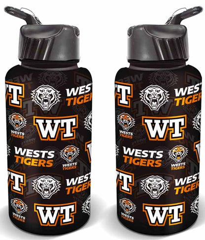 Wests Tigers NRL 1 Litre Flip Drink Bottle