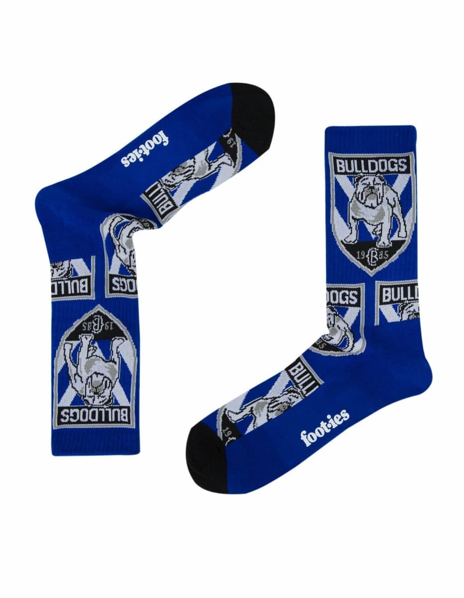 Canterbury Bulldogs NRL Logos Sneaker Socks 2 Pack
