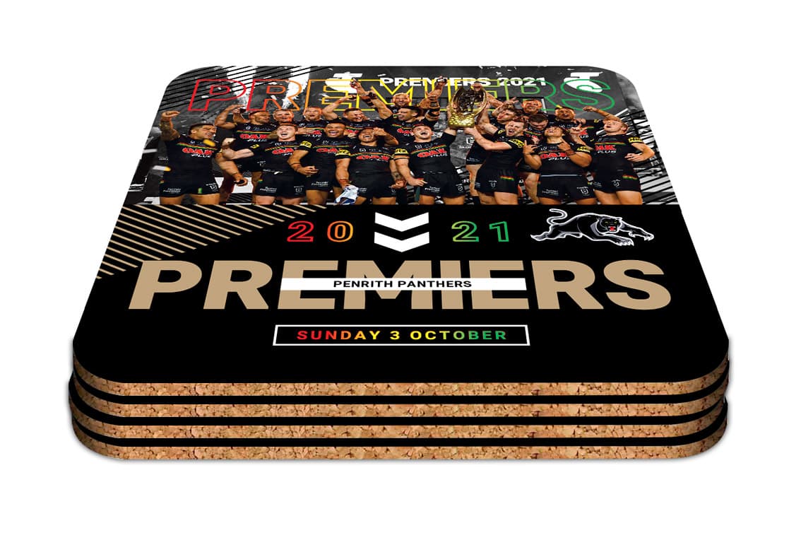 Penrith Panthers 2021 NRL Premiers Set of 4 Coasters