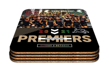 Penrith Panthers 2021 NRL Premiers Set of 4 Coasters