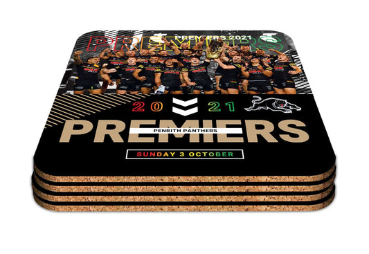 Penrith Panthers 2021 NRL Premiers Set of 4 Coasters