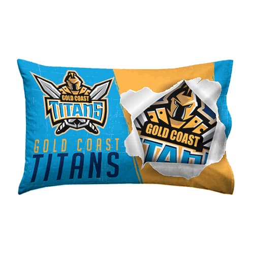 Gold Coast Titans NRL Double Sided Pillowcase