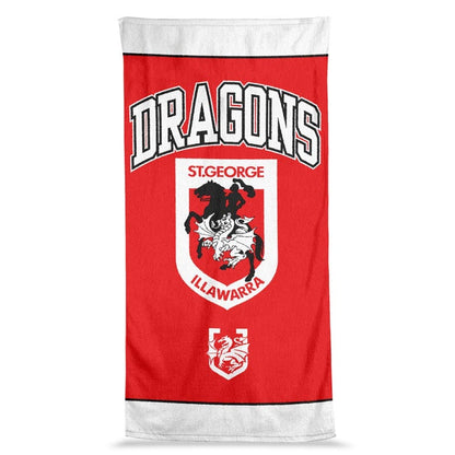 St George Dragons 2025 NRL Jumbo Beach Towel  90cm x 170cm