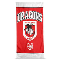 St George Dragons 2025 NRL Jumbo Beach Towel  90cm x 170cm
