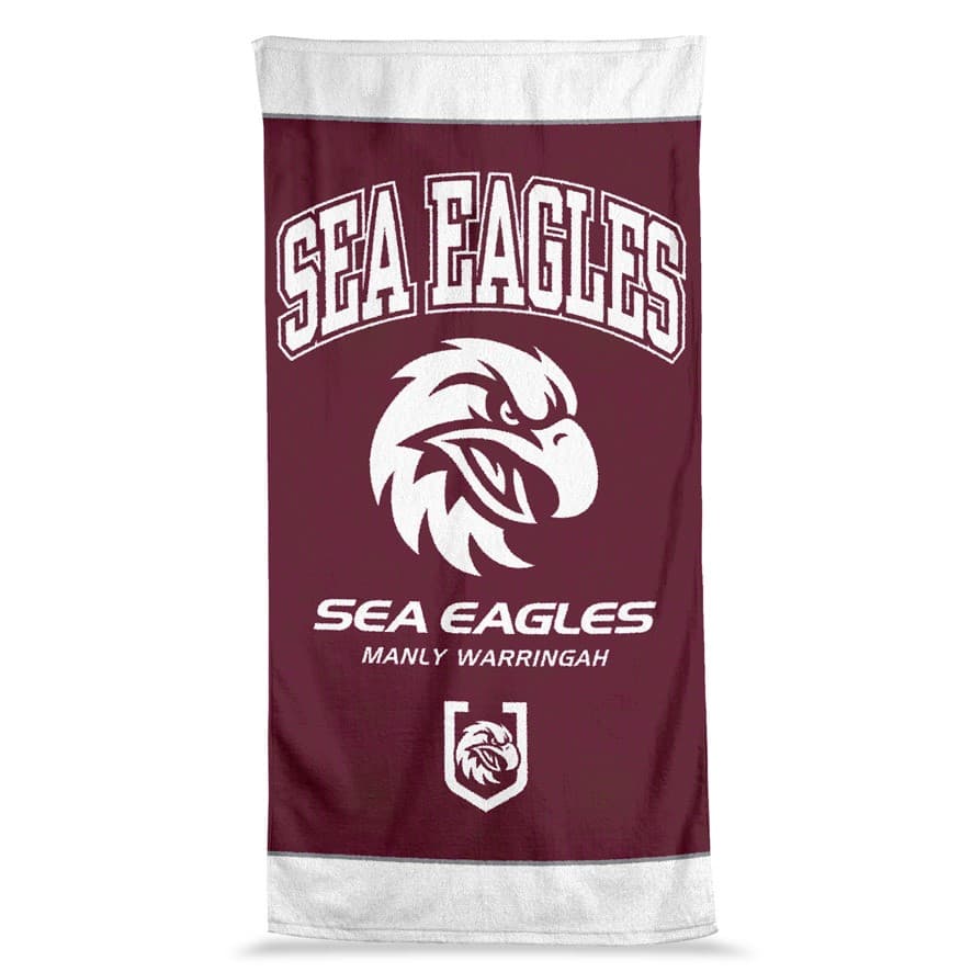 Manly Sea Eagles 2025 NRL Jumbo Beach Towel  90cm x 170cm