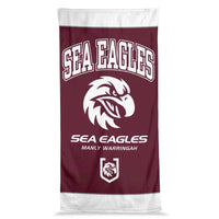 Manly Sea Eagles 2025 NRL Jumbo Beach Towel  90cm x 170cm