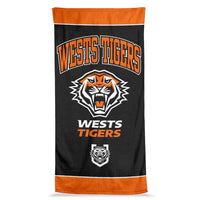 Wests Tigers 2025 NRL Jumbo Beach Towel  90cm x 170cm