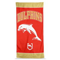 Dolphins 2025 NRL Jumbo Beach Towel 90cm x 170cm