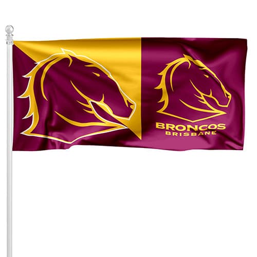 Brisbane Broncos Pole Flag 1800mm by 900mm